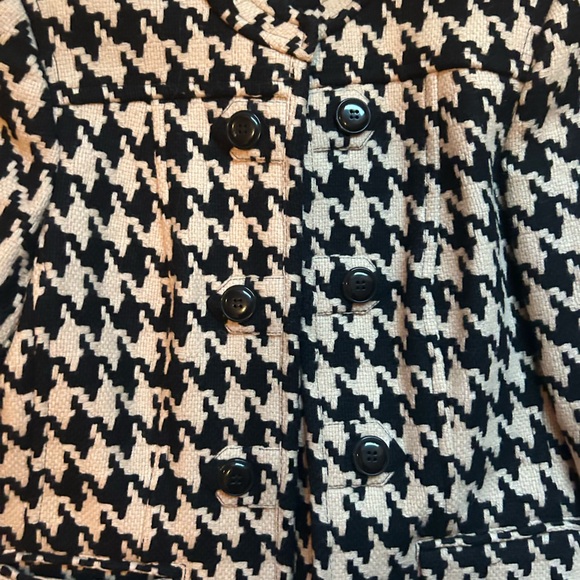 Black & Tan Houndstooth Coat by Sigrid Olsen - Picture 3 of 10